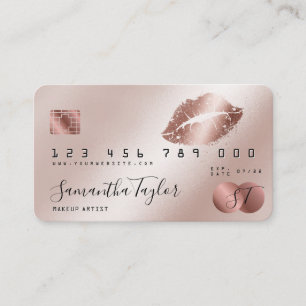 Makeup Beauty Rose Gold Eyes Credit Card