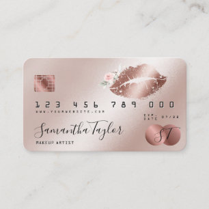 Makeup Beauty Rose Gold Eyes Credit Card