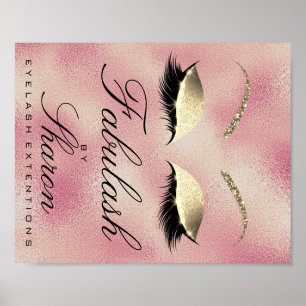 Makeup Beauty Salon Name Gold Glitter Sharon Rose Poster