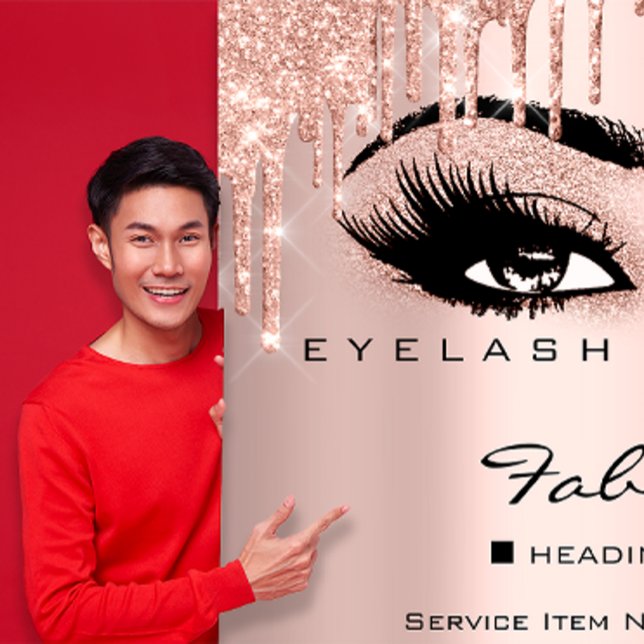 Makeup Beauty Salon Pink Glitter Flyer  Eyelashes (Makeup Beauty Salon Pink Glitter Flyer Eyelashes)