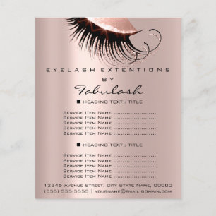 Makeup Beauty Salon Pink Glitter Flyer Spark Rose