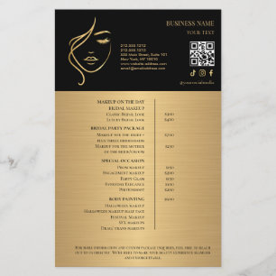Makeup Beauty Salon Price List Flyer