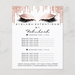 Makeup Beauty White Pink Glitter Flyer Spark Blue