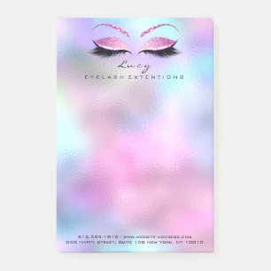 Makeup Blue Lashes Rose Name Web Fuchsia Pink Post-it Notes