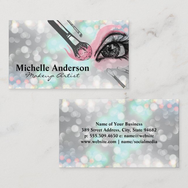 Makeup Blush | Boke Business Card (Front/Back)