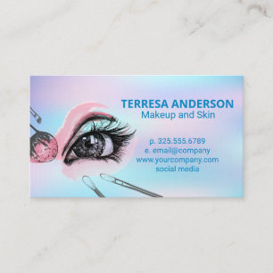 Makeup Brushes and Lashes Business Card