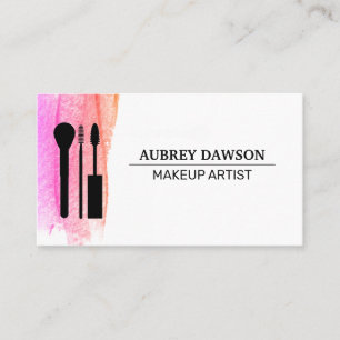 Makeup Brushes Icon Business Card