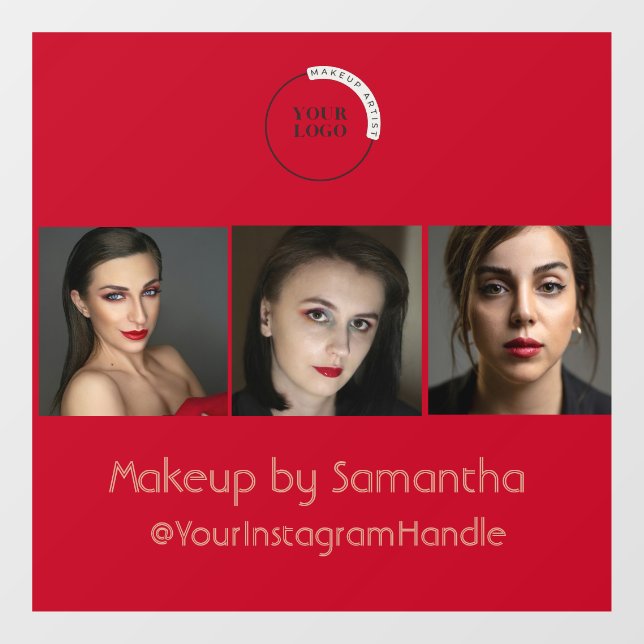 Makeup Business Window Cling (Sheet)