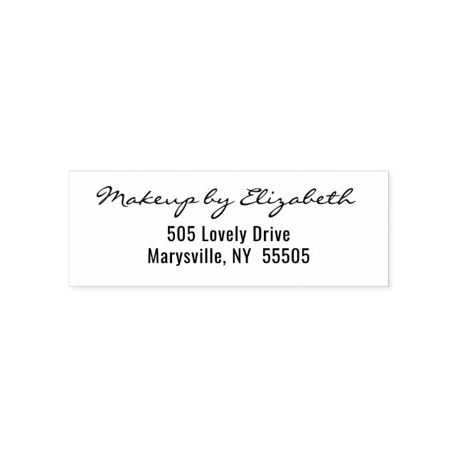 Makeup By Script Name Address Self-inking Stamp (Design)