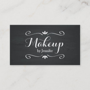 Makeup Chalkboard Black Vintage Business Card