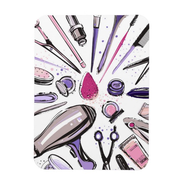 Makeup Circle Design Magnet (Vertical)