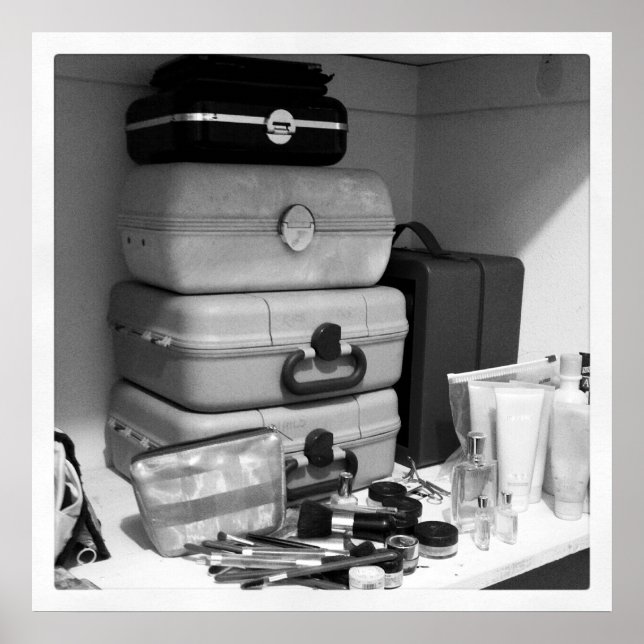 Makeup Collection Black White Photography Poster (Front)