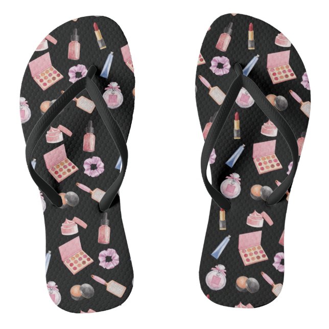Makeup Cosmetics Beauty Pattern Cosmetology Jandals (Footbed)