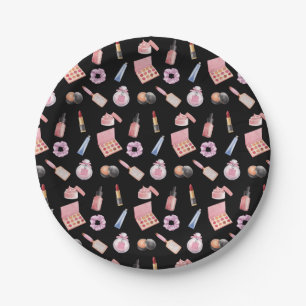 Makeup Cosmetics Pattern Cosmetology Paper Plates