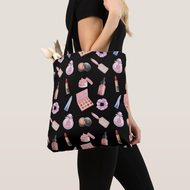 Makeup Cosmetics Pattern Cosmetology Tote Bag (Close Up)