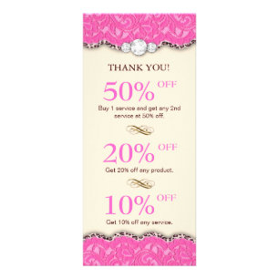 Makeup Coupons Jewellery Leopard Pink Cream Rack Card