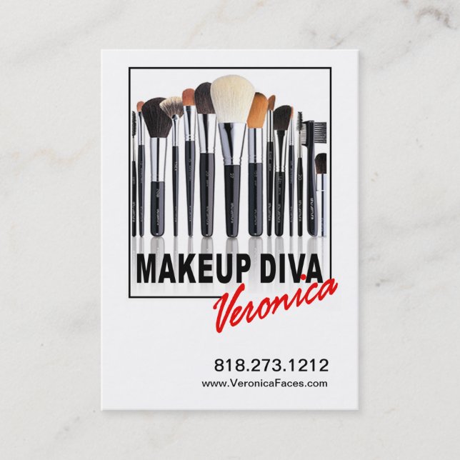 Makeup Diva for Makeup Artists Business Card (Front)