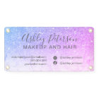 Makeup elegant typography marble purple glitter