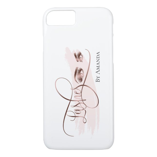 Makeup Eyebrow Eyes Lashes Rose Gold Case-Mate iPhone Case (Back)