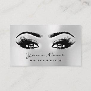 Makeup Eyebrow Lashes Next Appointment Card Grey