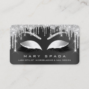 Makeup Eyebrows Lashes Browns Grey Black Social Business Card