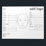 Makeup Face Chart Notepad<br><div class="desc">Our makeup face chart is the perfect tool for all Makeup Artists.</div>