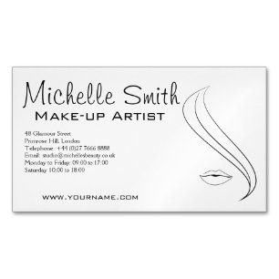 Makeup fashion face icon artist  branding magnetic business card