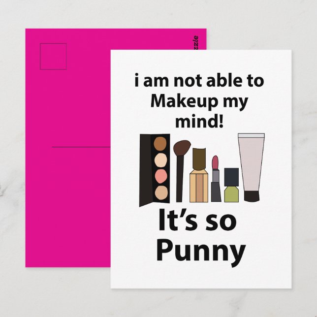 Makeup Funny Pun Makeup Postcard (Front/Back)