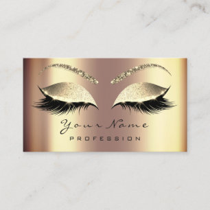 Makeup Gold Sepia Lashes Marble Appointment Card