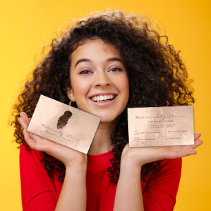 Makeup Hair Dresser Lashes Mermaid Ivory Bronze Business Card