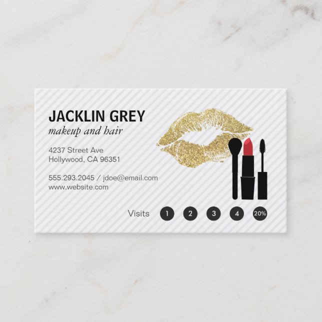 Makeup & Hair Loyalty Card (Front)