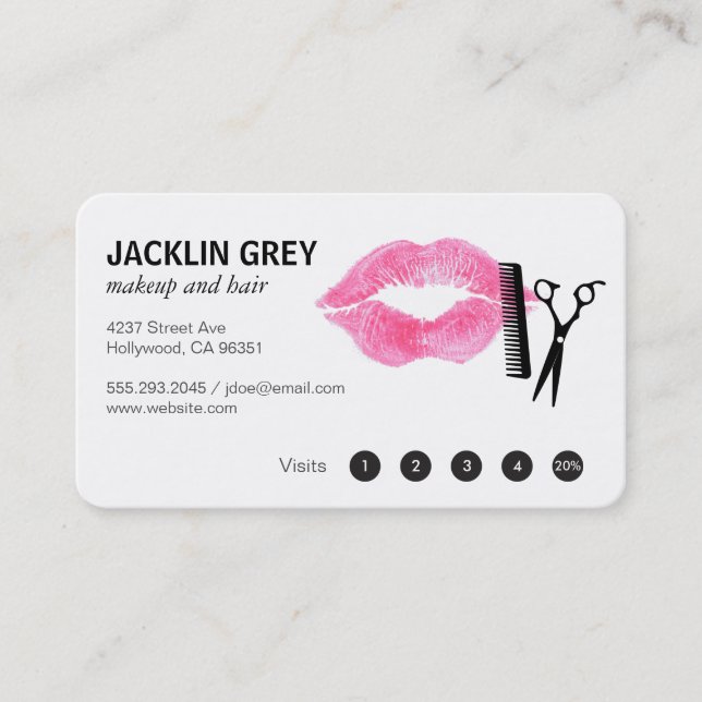 Makeup & Hair Loyalty Card (Front)