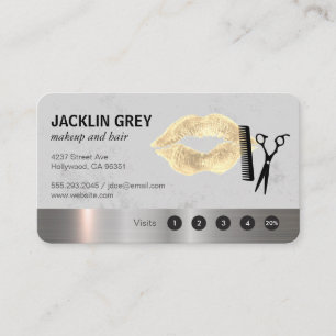 Makeup & Hair Loyalty Metallic Texture Trim Card