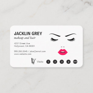 Makeup & Hair Loyalty   Salon Card