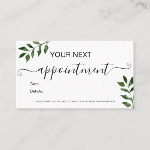 Makeup hair minimalist appointment card