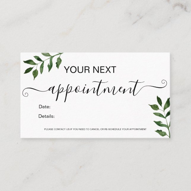 Makeup hair minimalist  appointment card (Front)