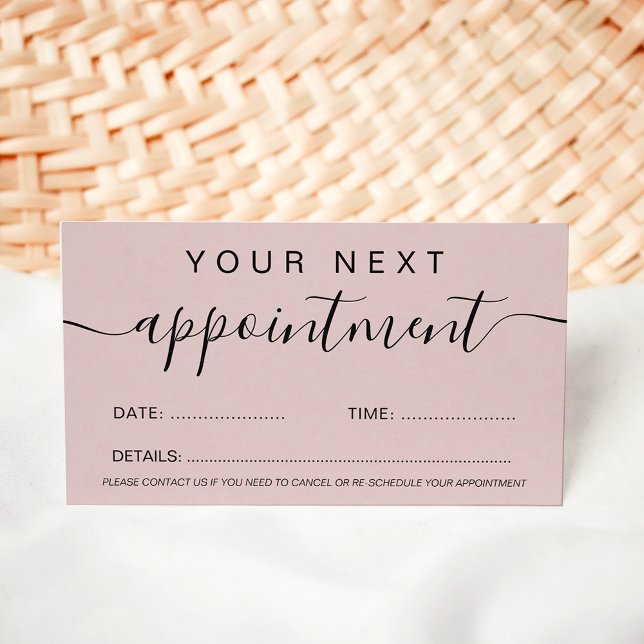 Makeup hair minimalist dusty rose simple appointment card (Makeup hair minimalist dusty rose simple appointment card)