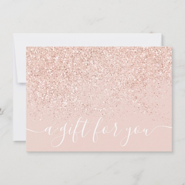 Makeup hair rose glitter pastel gift certificate (Front)