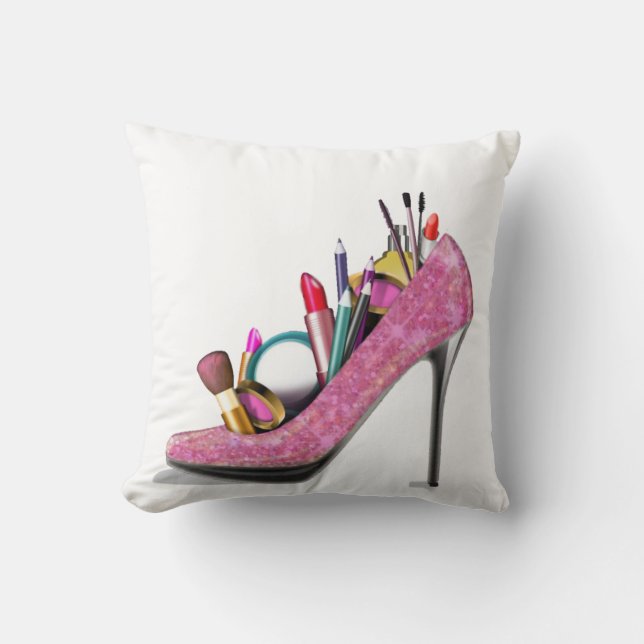 Makeup High Heels Stillettos Cushion (Front)