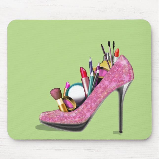 Makeup High Heels Stillettos Mouse Pad (Front)