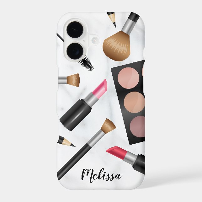 Makeup Items Illustration With Custom Name (Back)