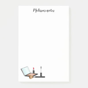 Makeup Items Kit With Custom Title Post-it Notes