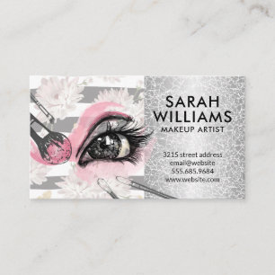 Makeup Kit Accessories Eye Closeup Business Card