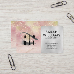 Makeup Kit Eye Lashes Gold Star Dust Business Card