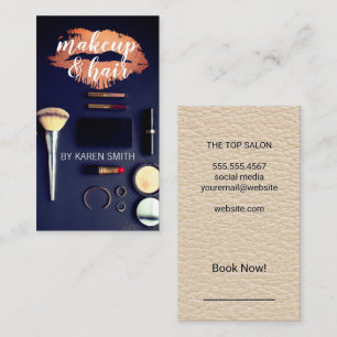 Makeup Kit Lipstick Kiss Business Card