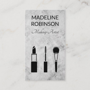 Makeup Kit Marble Background Appointment Card