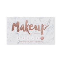 Makeup loyalty punch rose gold typography marble