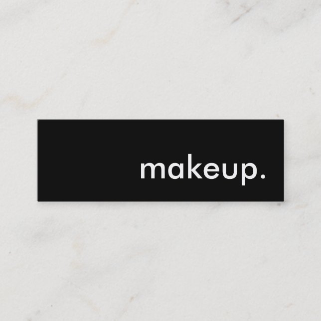 makeup. mini business card (Front)