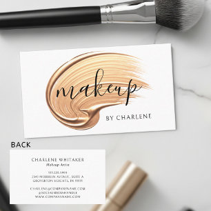 Makeup Modern Script Calligraphy Business Card