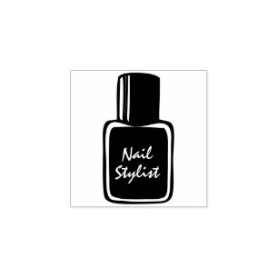 Makeup Nail Polish Bottle Rubber Stamp